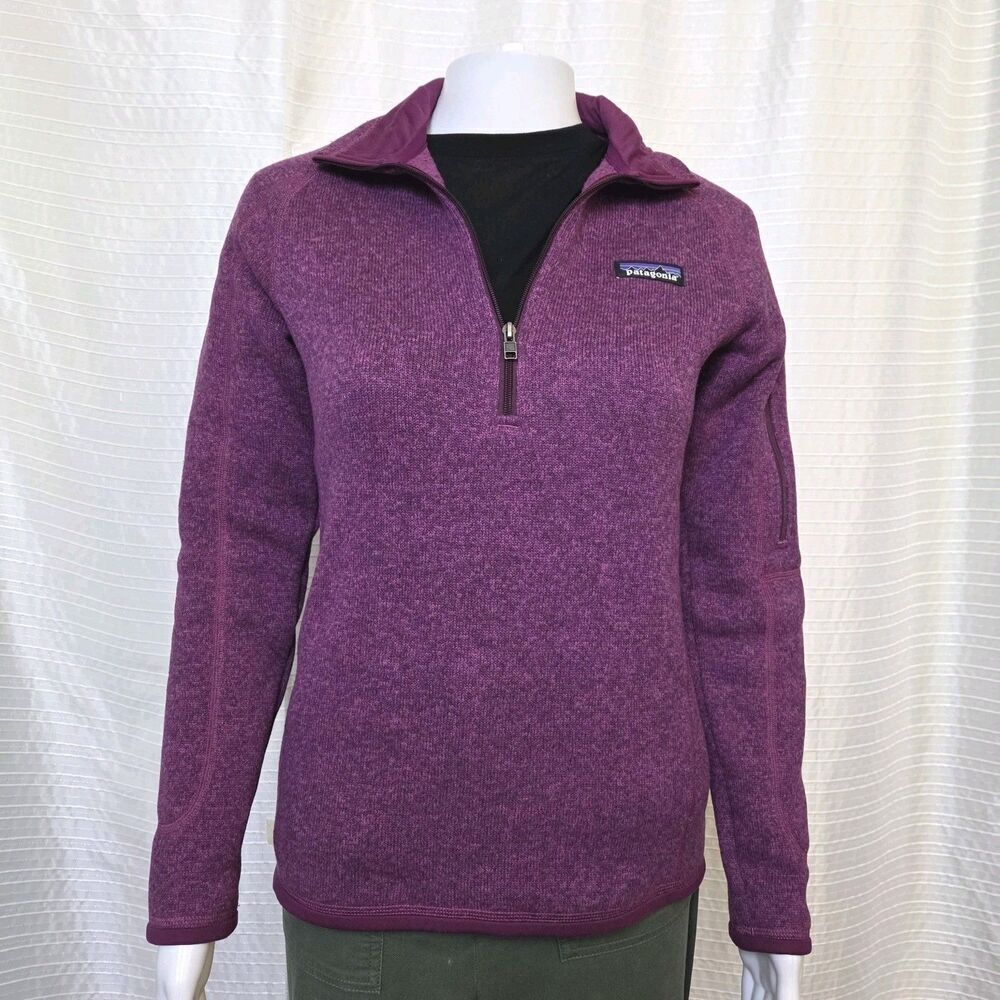 Patagonia Better Sweater 1/4 Zip Fleece Pullover Womens XS Plum Heather